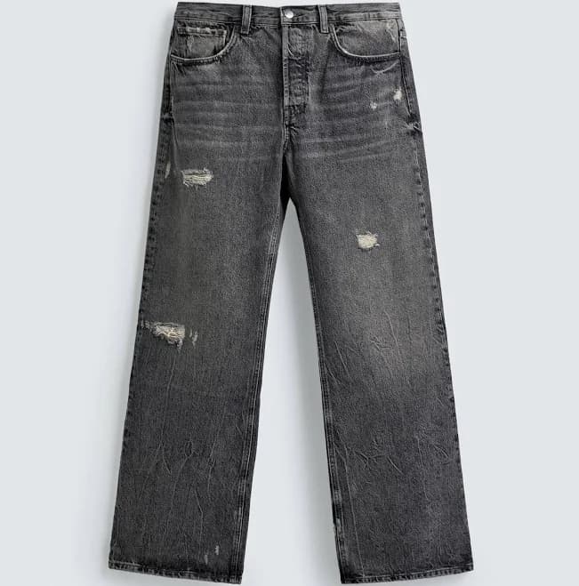 Zara Men's Wide Flare Fit Jeans