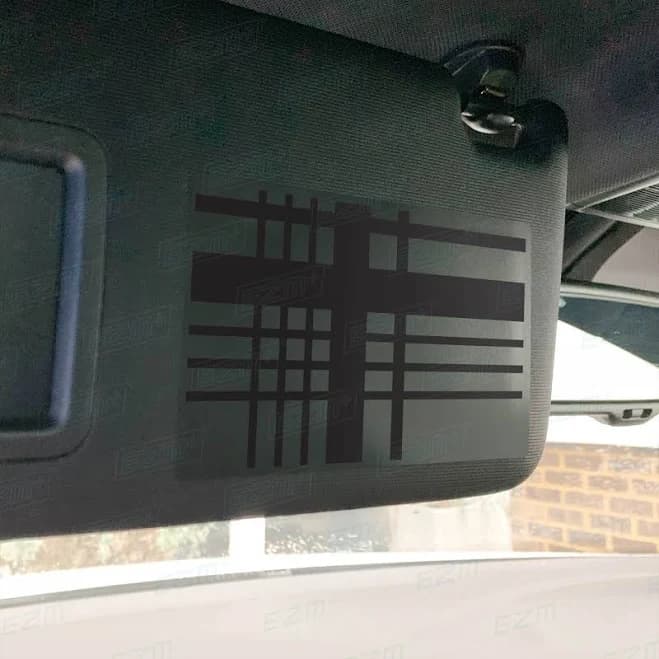 EZM Sun Visor 'Airbag Warning' Delete Decals x 2 for VW Golf MK7 MK7.5 Gti Gtd