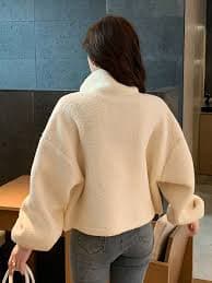 DAZY Women's Solid Color High Neck Plus Fleece Thick Jacket,Fall Women Clothes | SHEIN EUR