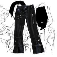 Oska Studios Zip Flared Bondage Pants