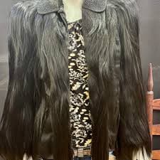 RARE Vintage "Bencha Gold Coast Monkey" fur coat,... | Depop