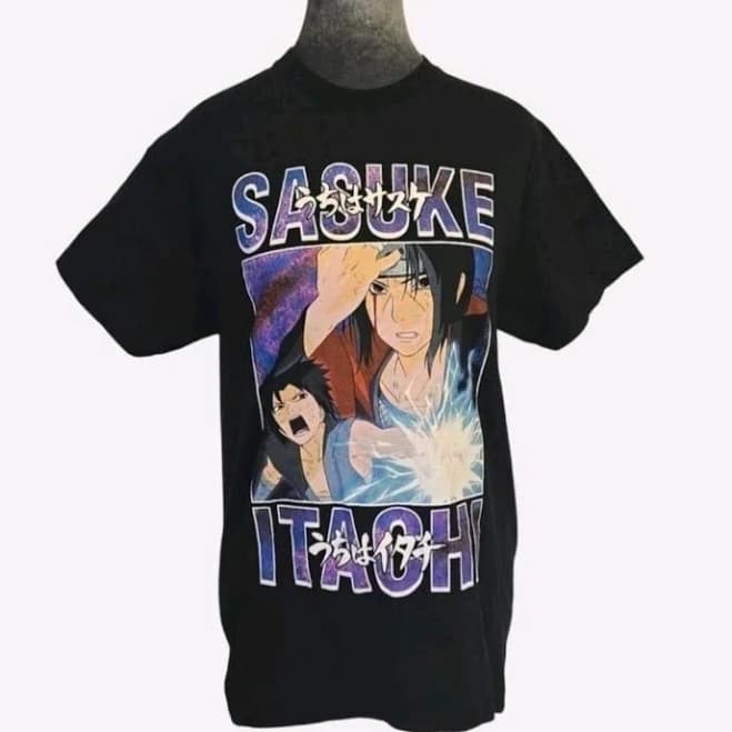 Naruto Shippuden Itachi & Sasuke Kanji T-Shirt