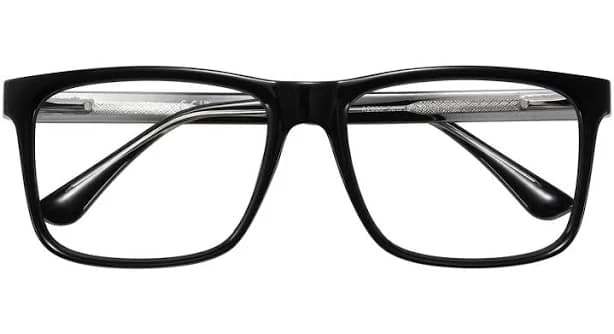 Black Oversized Rectangle Eyeglasses – Acetate TR90 Frame – 56-18-147 – Frame Width 145mm – Christopher FZ2340