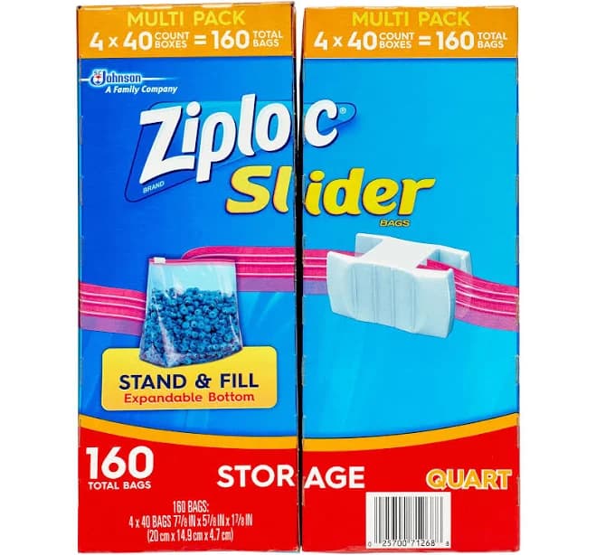 Ziploc Slider Storage Quart 22ct