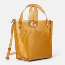 NWT • Zara • Vinyl Shopper Bag