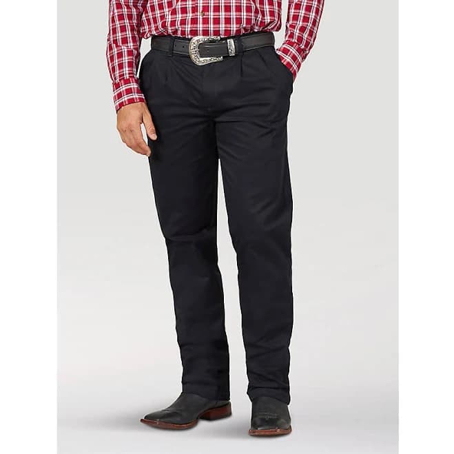 Wrangler Men's Casual Pleated Front Western Pants