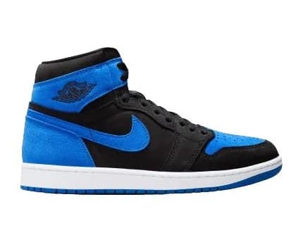 Nike Men's Air Jordan 1 High Shoes - Black / Royal Blue / White 6.0