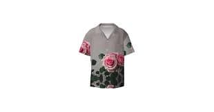 Amazon.com: WURTON Red Rose Print Men'S Hawaiian Shirts Button-Down Casual Wear for Summer Beach Tropical Vacations : Clothing, Shoes & Jewelry
