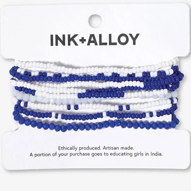 Sage Beaded 10 Strand Stretch Bracelets