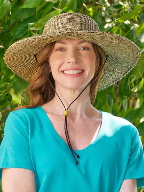 Vermont Country Store Women's Big Brim Woven Sun Hat