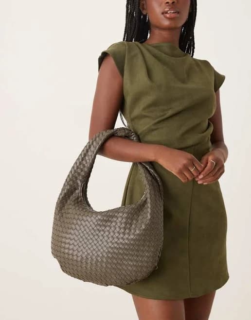 Gina Tricot Braided Large Tote Handbag