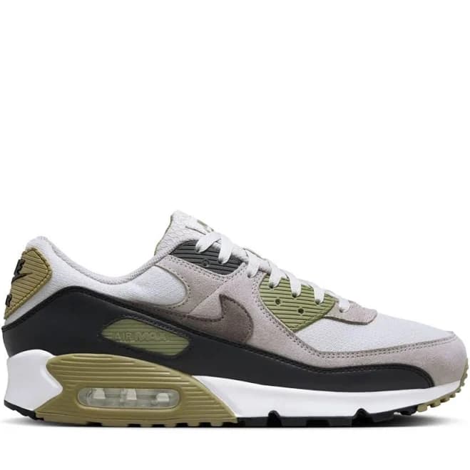 Men's Nike Air Max 90 Swoosh Casual Shoes White Black Green Sneakers