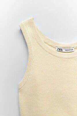 Zara Discontinued Pastel Yellow Knit Crop Top Size Small | eBay