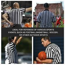redgino Men's Official Black & White Stripe Referee Shirt Costume Classic Umpire Jersey Short Sleeve Ref Shirts Gear Zipper XL : Buy Online at Best Price in KSA - Souq is now