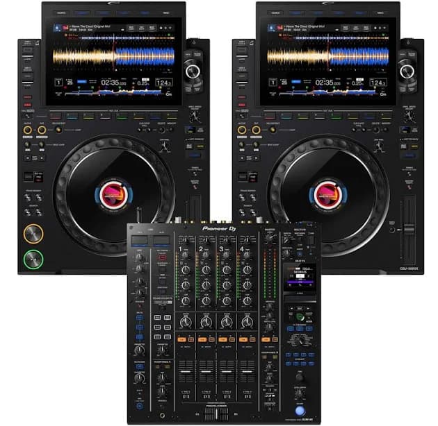 AlphaTheta CDJ-3000X Pioneer DJM-A9 4-Channel DJ Mixer