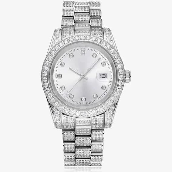 Iced Out Presidential Diamond Watch