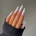 White Acrylic Long Stiletto False Nails Tips Solid Color Wearable Press on Nails Full Cover Fake Nails for Women Girls 24Pcs - AliExpress