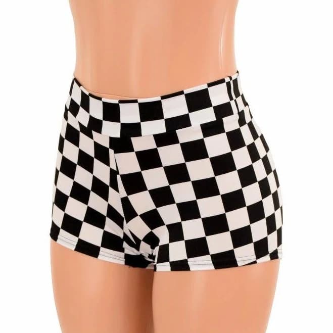 Coquetry Clothing Mid Rise Checkered Shorts
