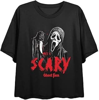 Ghostface Scary Women's Black Crop T-Shirt