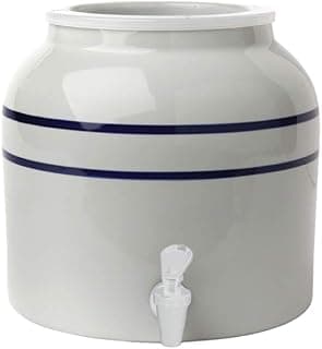 New Wave Enviro Porcelain Water Dispenser, Classic Blue Stripe