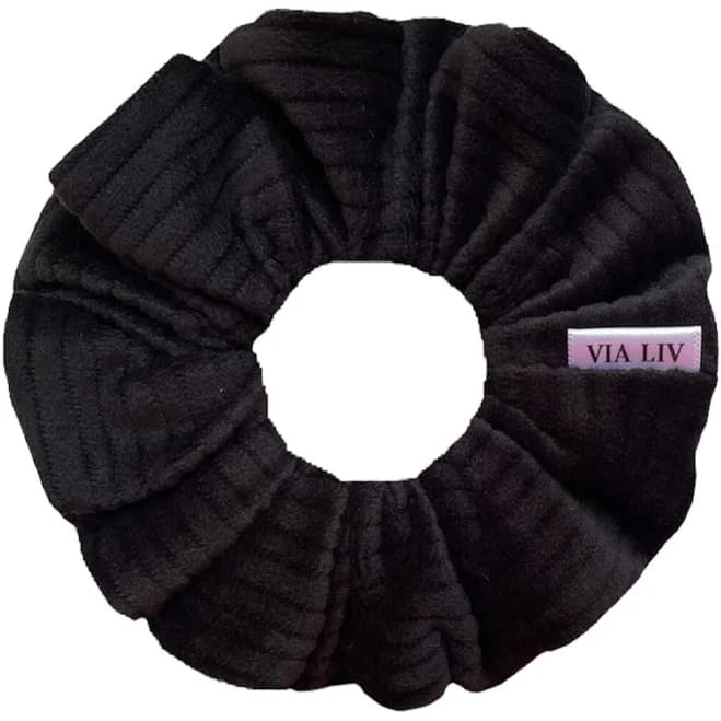 Via Liv Velour Ribbed Hair Scrunchie