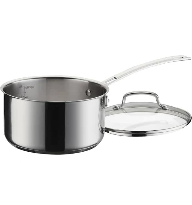 Cuisinart Advantage Pro Series 2.5 qt Stainless Steel Saucepan with Tempered Glass Lid