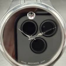 Movado Museum Watch Men 39mm Black Dial Silver Tone 01.1.14.1085 New Battery | eBay