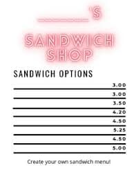 Silly Sandwich Shop by Speech and Caffeine | TPT