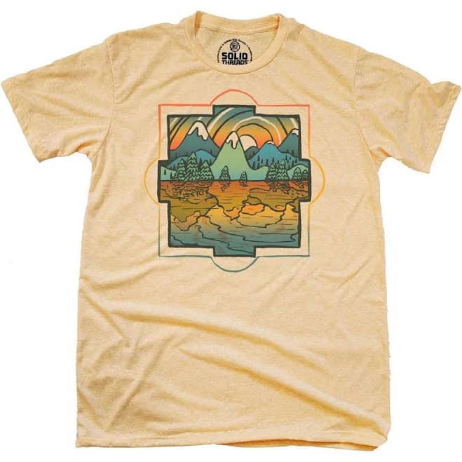 Reflections Cool Colorful Lake Soft Graphic Tee