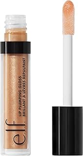 Lip Plumping Gloss, Hydrating, Nourishing, Invigorating, High-Shine, Plumps, Volumizes, Cools, Soothes, Champagne Glam, Shimmer, 0.1 Oz