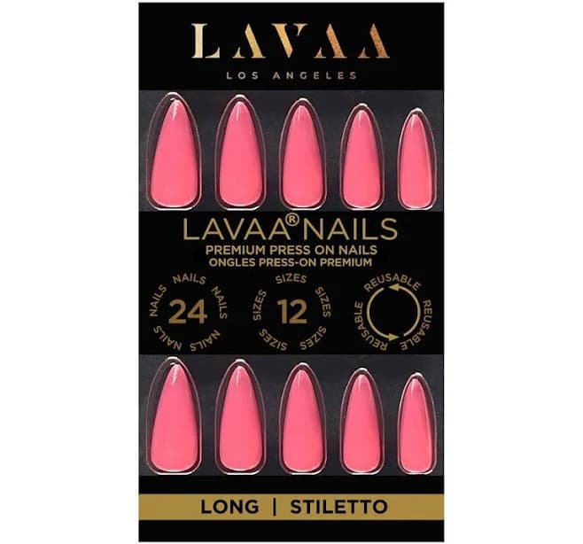 Lavaa Beauty Bubblegum Bae Long Stiletto Press-On Nails