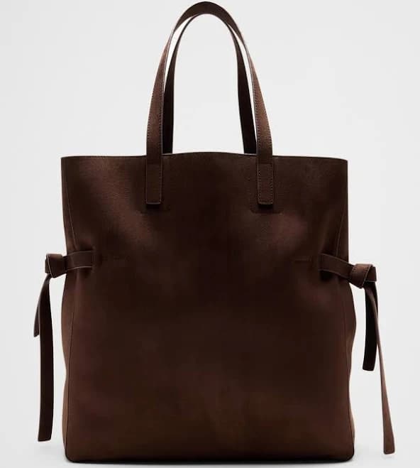 Vegan Leather Tie-Side Tote