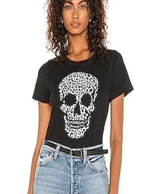 Chaser Women's Cotton Jersey Skull Graphic T-Shirt