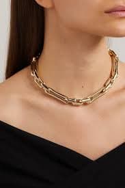 Lauren Rubinski 14-Karat Link Necklace - Gold | Editorialist