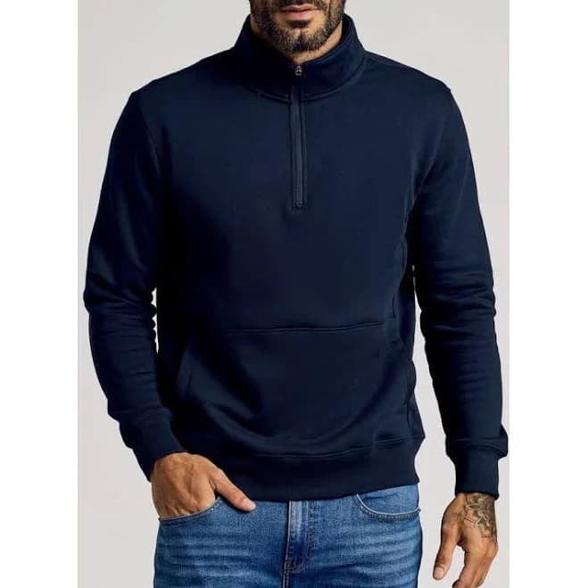 True Classic Quarter Zip Fleece Sweatshirt