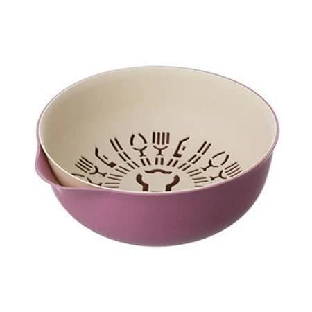 Raindrops Purple Plastic Colander with Washing Bowl