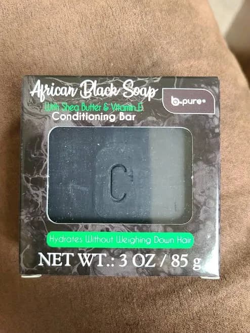 B-pure African Black Soap Conditioning Bar 3oz