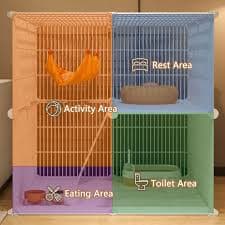 Amazon.com: YHdtUO Indoor, Large Cat Crate Pet Playpen Cat House Kitten Pen Detachable Extra Cattery, Large Exercise Place Ideal for Cat, Black/White,Black-111x37x109cm : Pet Supplies