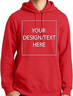 Custom Hoodie Sweatshirt Personalized Add Your Own Text or Image Fleece Pullover