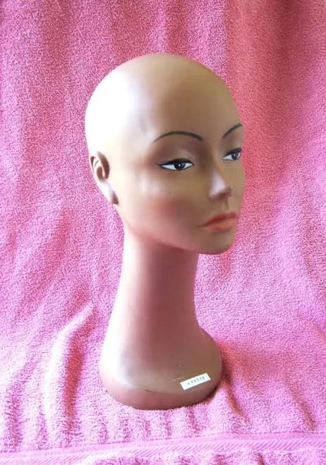 Glam Mannequin Head or Bust In Dark Skin Tone, Afro American Mannequin Bust, Adult Female Bust, Cosmetology Bust, Hat Display