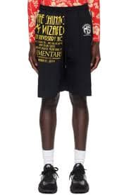 Black Regenerated T-Shirt Shorts by Marine Serre on Sale