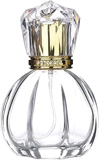 1Pc 50ML 1.7 Oz Pumpkin Shape Portable Spray Bottle Refillable Crystal Glass Atomizer Empty Fine Mist Spray Perfume Bottle with 4 kinds of perfume dispenser(50ML 1.7 Oz Perfume Bottle)