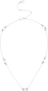Lauren Ralph Lauren Sterling Silver Link Collar Necklace, 16" + 3" extender - Macy's