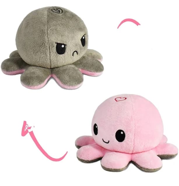 Octopus Reversible Happy/Sad Plush
