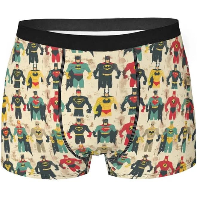 Men's Superhero Elastic Waist Boxers