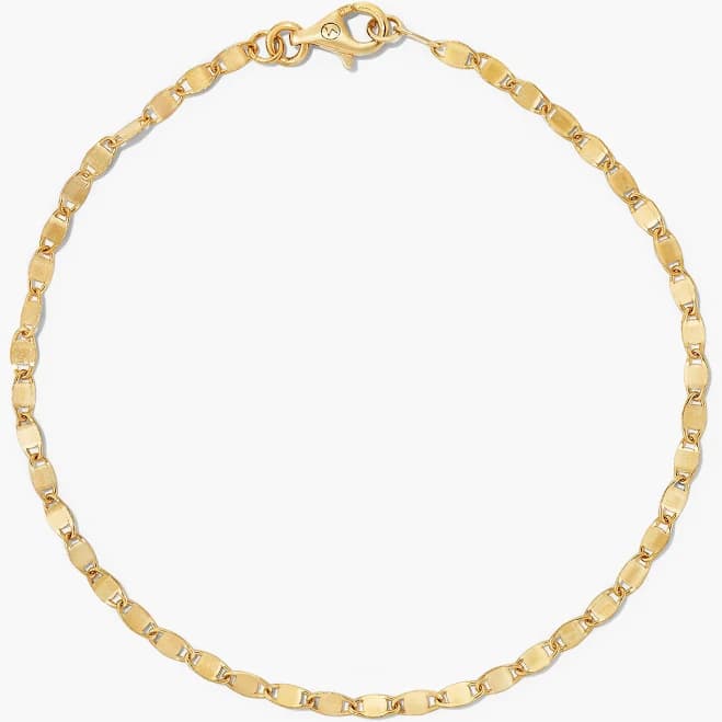 Mejuri 14K Gold Dainty Anchor Chain Bracelet