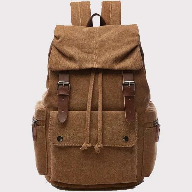 The RockSteady Canvas Daily Backpack 15,6" Laptop Backpack Brown