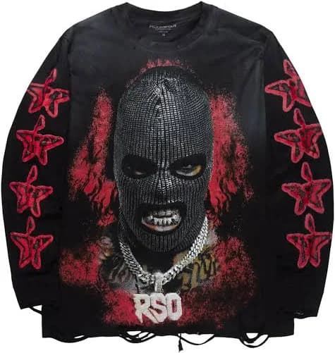 Tyvion Long Sleeve Distressed Graphic T-Shirt