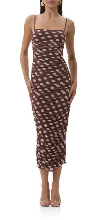 AFRM Women's Hazel Ruched Side Midi Dress