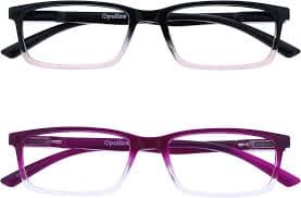 Amazon.com: OPULIZE SEE Reading Glasses with Blue Light Blocking for Women and Men, Narrow Frame, Spring Hinges, Computer Gaming Glasses, Black to Pink,Purple +0 (Pack of 2) : Health & Household